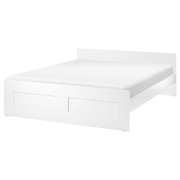 Каркас кровати, белый/Лурой 160x200 см IKEA BRIMNES БРИМНЭС 194.193.90 - фото 1