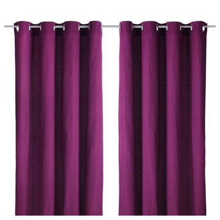 Гардины, 1 пара МАРИАМ, темно-сиреневый (145x300 см)