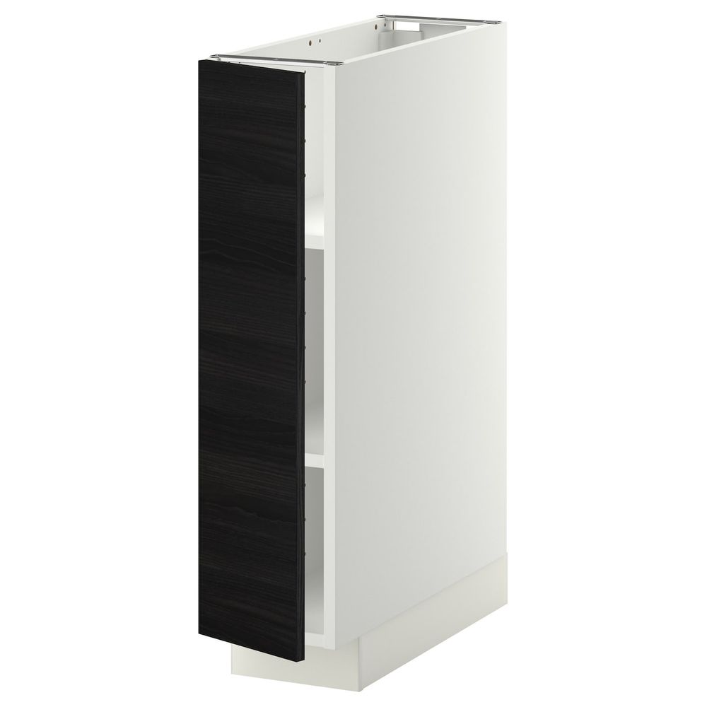 Напольный шкаф с полками, белый, Тингсрид черный 20x60 см IKEA МЕТОД 592.248.14 - схема-чертеж с размерами