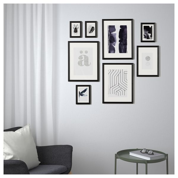 Рама с постером, 8 предмета КНОППЭНГ, черный - фото 3