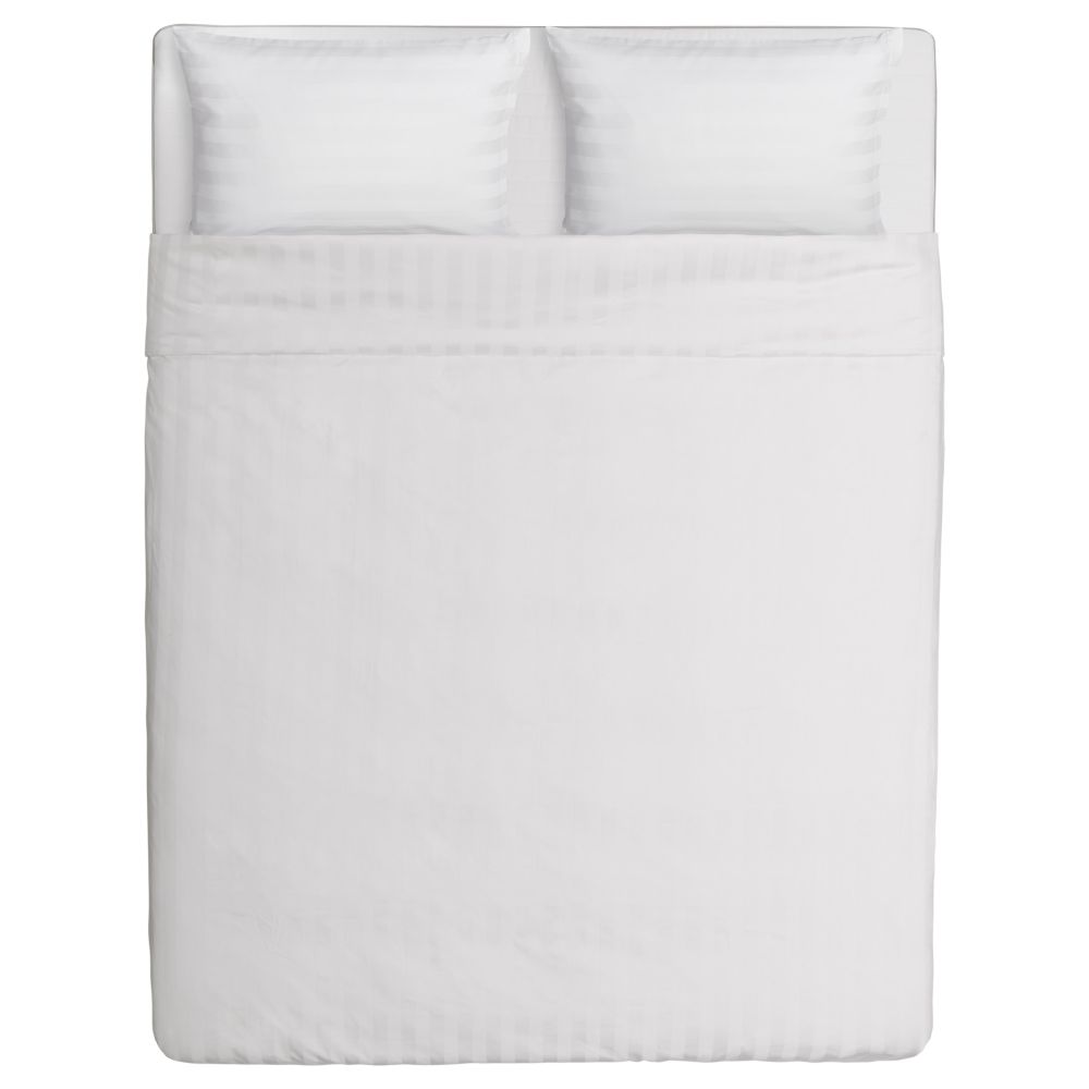 Пододеяльник и 2 наволочки СТРАНДГИЛЛЕН, полоска, белый (150x200/50x70 см) - схема-чертеж с размерами