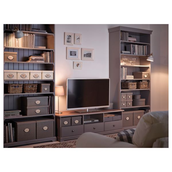 Стеллаж ЛИАТОРП, серый (96x214 см) - фото 5