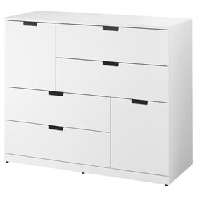 NORDLI Комод с 6 ящиками - белый 120x99 см