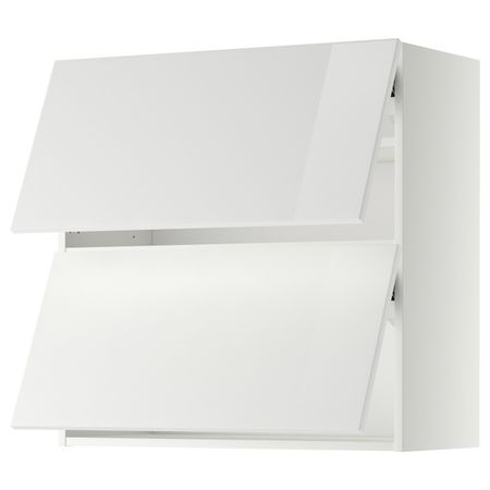 Навесной шкаф, 2 дверцы, горизонтал, белый/Рингульт белый 80x80 см IKEA METOD МЕТОД 193.916.83
