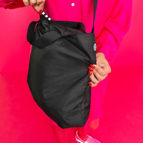 Сумка складная, 48x36 см, 20 л, черный IKEA RÄCKLA РЭККЛА 204.328.52 - фото 6