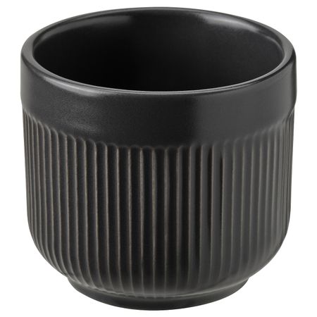 Кашпо, для дома, улицы черный 6 см IKEA GRADVIS ГРАДВИС 104.947.89