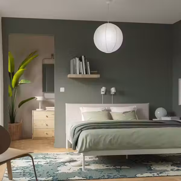 GULLSUDARE ГУЛЛЬСУДАРЕ Абажур для подвесн светильника - белый/ручная работа 45 см - фото 3