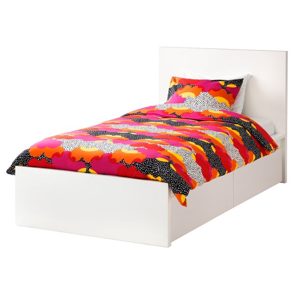 Каркас кровати + 2 кроватных ящика МАЛЬМ, белый - фото 1