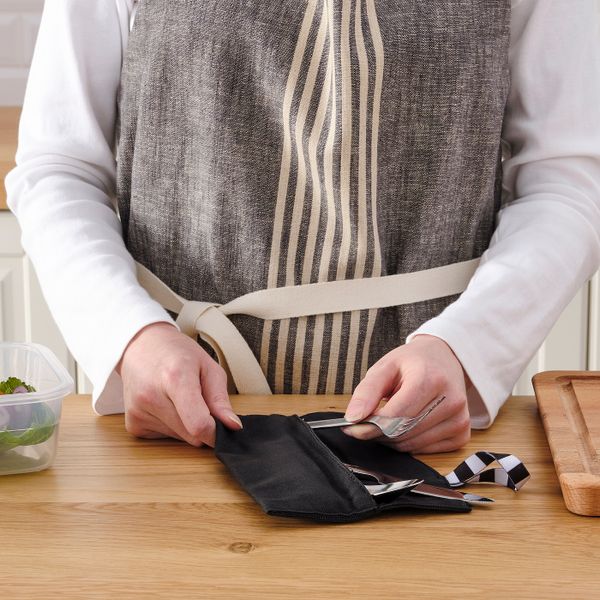 Дорожные столовые приборы с чехлом, нержавеющая сталь/черный IKEA FINSKUREN ФИНСКУРЕН 805.179.52 - фото 5