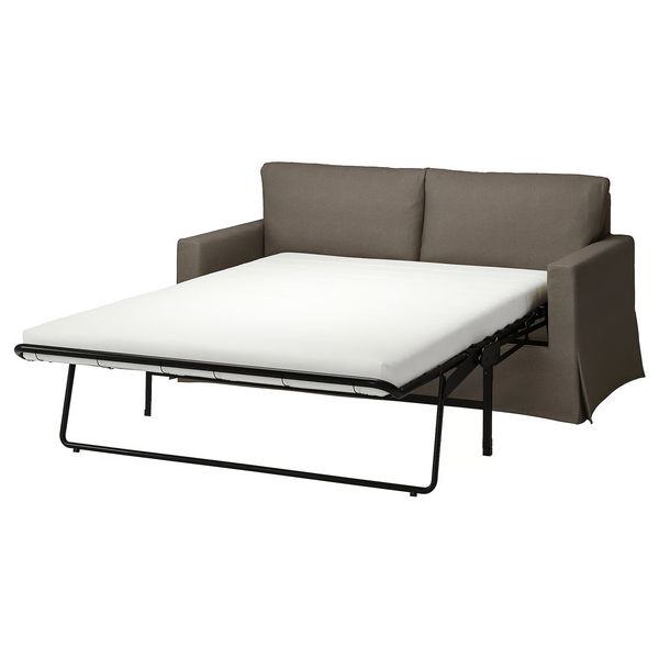 HYLTARP Чехол на 2-местный диван-кровать - Gransel серо-коричневый - схема-чертеж с размерами