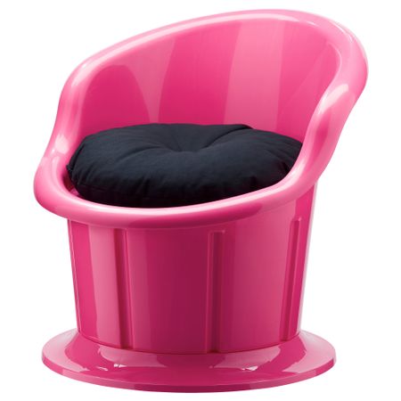 Кресло с подушкой-сиденьем ПОПТОРП, розовый, черный