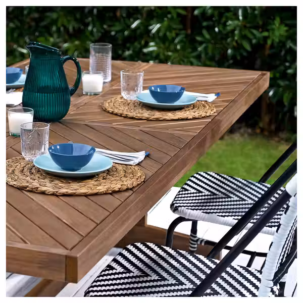 VASSHOLMEN Стул д/дома/сада - чёрный/белый - фото 7