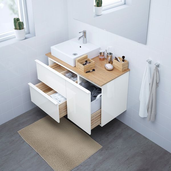 Шкаф, глянцевый белый 40x47x58 см IKEA ГОДМОРГОН 503.791.41 - схема-чертеж с размерами