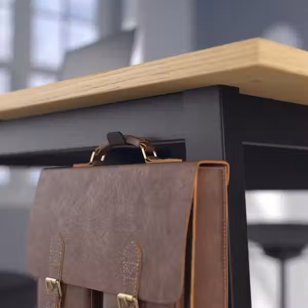 MITTZON МИТТЗОН Конференц-стол - дубовый шпон/чёрный 140x108x105 см - фото 7