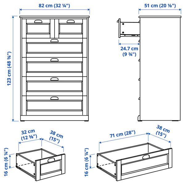 IKEA, дополнительный ракурс - схема-чертеж с размерами