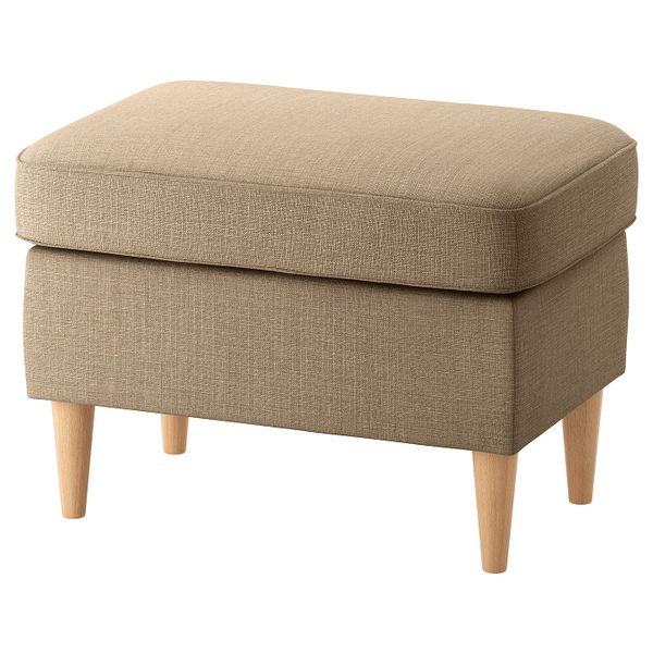 Табурет для ног, Шифтебу бежевый IKEA STRANDMON СТРАНДМОН 804.198.81 - фото 1