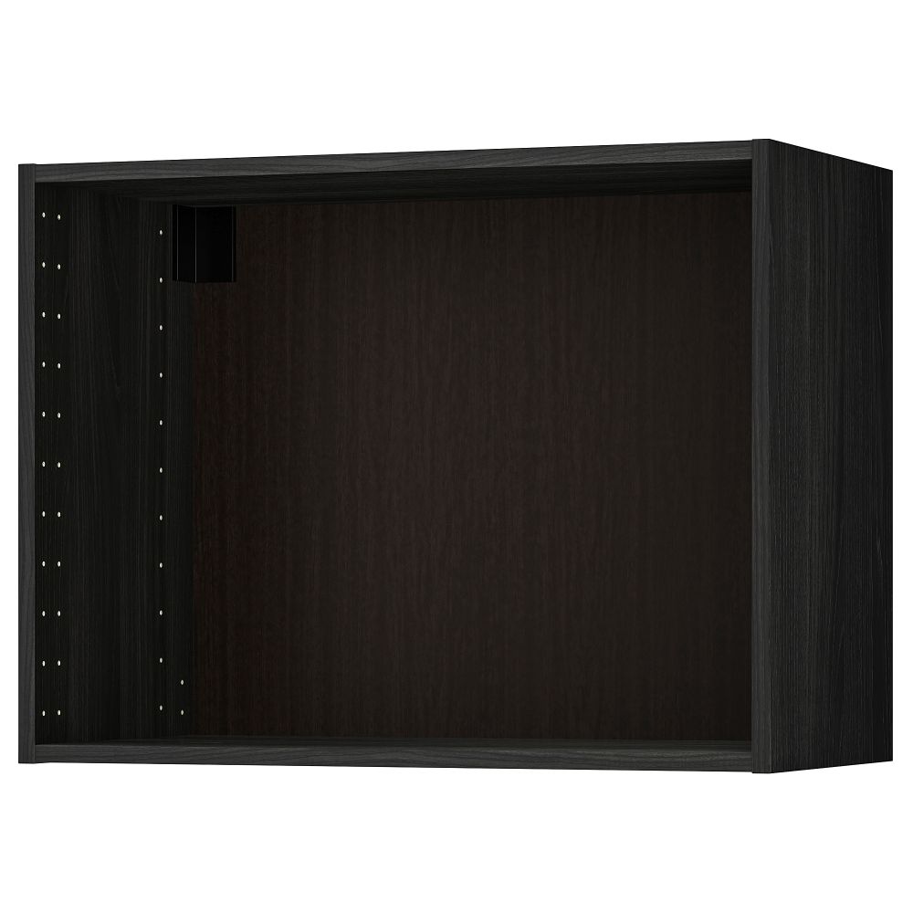 Каркас навесного шкафа, под дерево черный, 80x37x60 см IKEA METOD МЕТОД 602.055.55 - фото 1