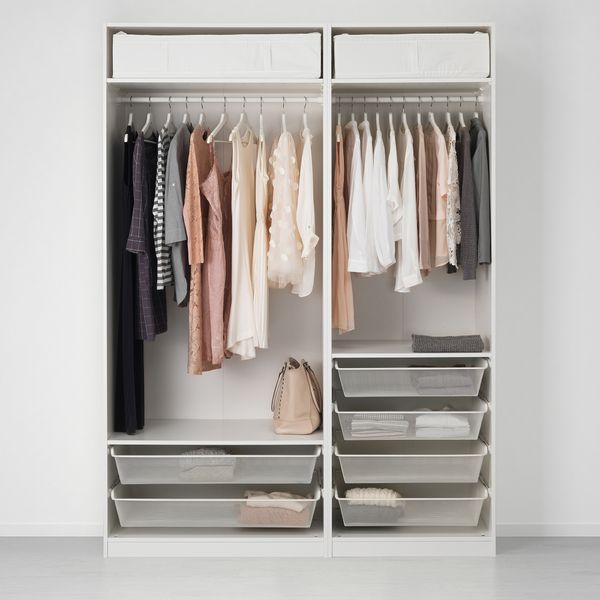 Гардероб, 175x60x236 см, белый, Vikanes Vikedal IKEA PAX ПАКС 591.612.70 - схема-чертеж с размерами