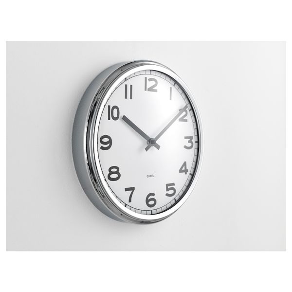 Настенные часы, нержавеющая сталь IKEA PUGG ПУГГ 303.919.45 - фото 2