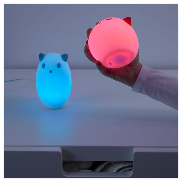 Светодиодный ночник СПЁКА, зверюшка белый, красный - схема-чертеж с размерами