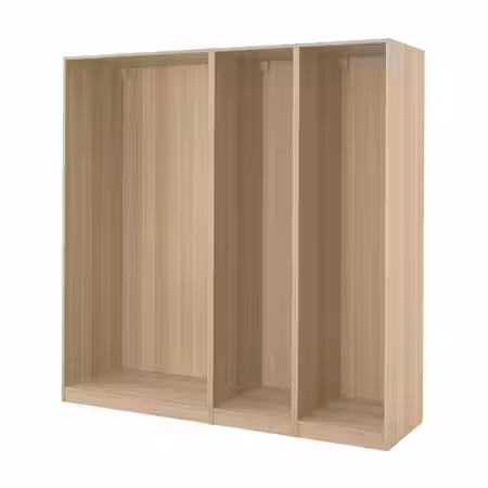 PAX 3 каркаса гардеробов - беленый дуб 200x58x201 см