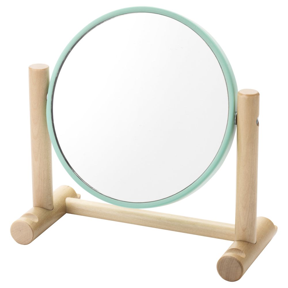 Зеркало ИКЕА ПС 2014, береза, светло-зеленый (23x23 см) - фото 1