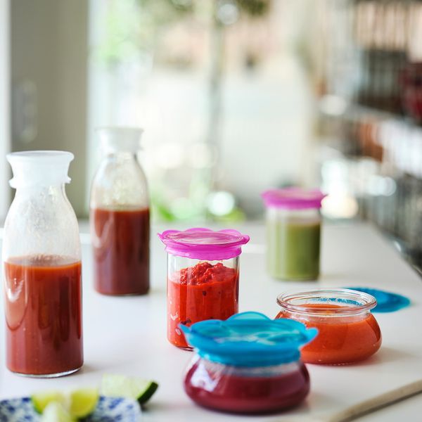 Крышка для продуктов, 3 шт., силикон разноцветный IKEA ÖVERMÄTT ОВЕРМЭТТ 204.548.01 - фото 3