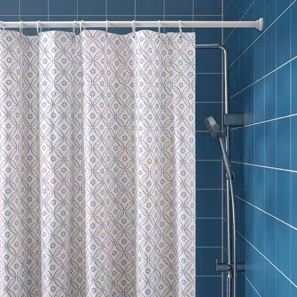 DOCKBÅT ДОККБОТ Штора для ванной - белый/разноцветный 180x200 см - фото 3