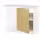 KNOXHULT Напольный шкаф угловой - под дуб 100x91 см