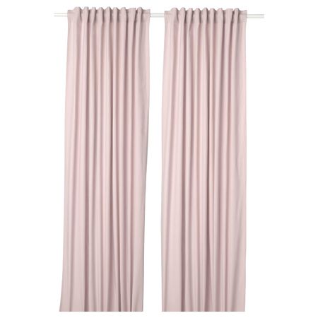 Гардины, 2 шт., светло-розовый 145x300 см IKEA KALKFLY КАЛКФЛАЙ 104.539.63