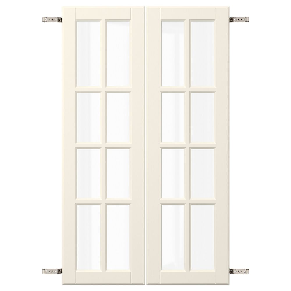 Пара дверец с петлями, белый с оттенком 60x100 см IKEA BODBYN БУДБИН 092.850.89 - схема-чертеж с размерами