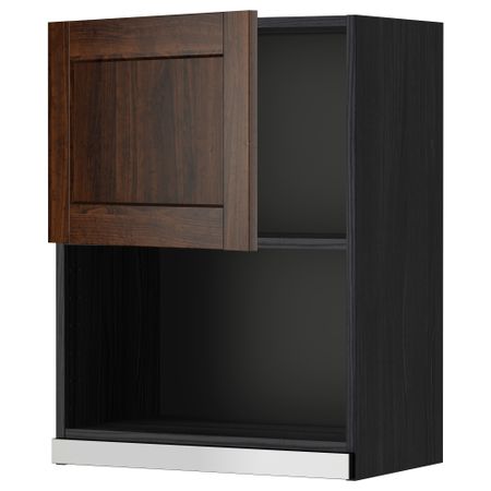 Навесной шкаф для СВЧ-печи МЕТОД, черный, Эдсерум коричневый