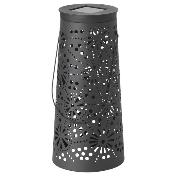 Напольный светодиод светильник, солнечный батарея СОЛВИДЕН, конусообразный серый (45 см) - схема-чертеж с размерами