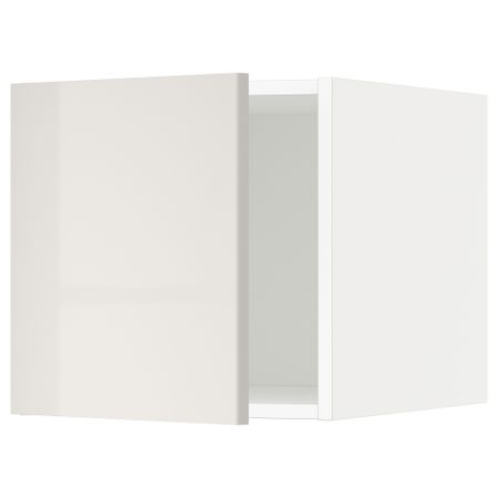 Верхний шкаф, белый, Ringhult светло-серый, 40x40 см IKEA METOD МЕТОД 094.693.85