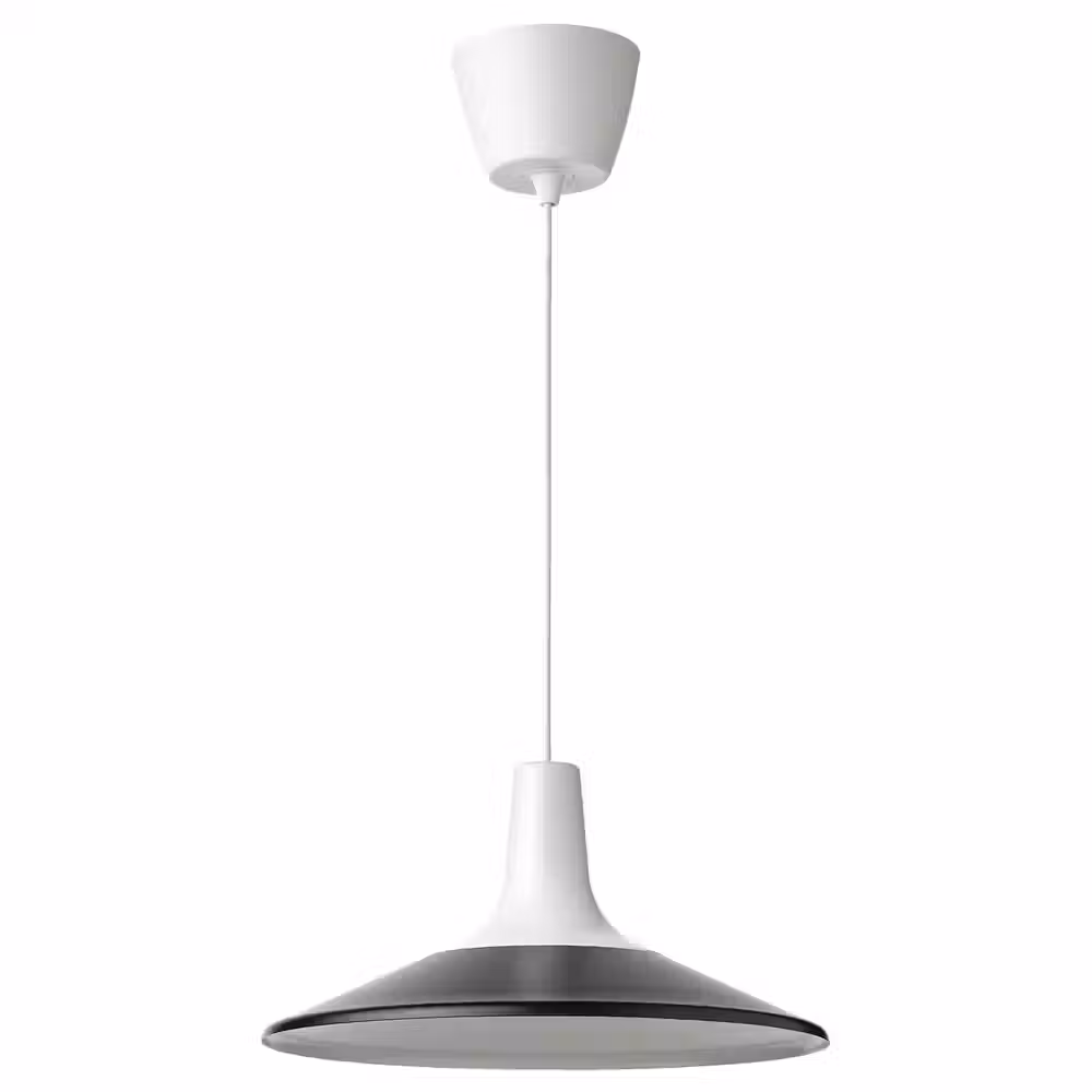 FYRTIOFYRA ФИРТИОФИРА Подвесной светильник - белый/чёрный 38 см - фото 1