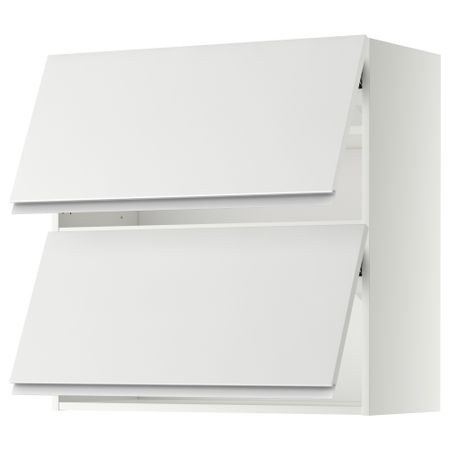 Навесной шкаф, 2 дверцы, горизонтальный МЕТОД, белый, Нодста белый