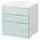 SMÅSTAD / PLATSA Комод с 3 ящиками - белый/светло-зеленый 60x57x63 см