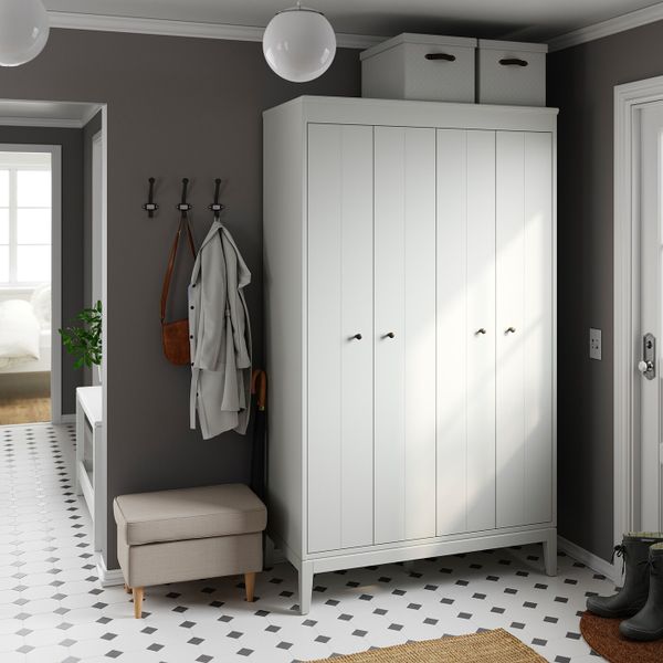 Коробка с крышкой, серый/с рисунком 35x50x30 см IKEA BLÄDDRARE БЛЭДДРАРЕ 504.744.02 - фото 3