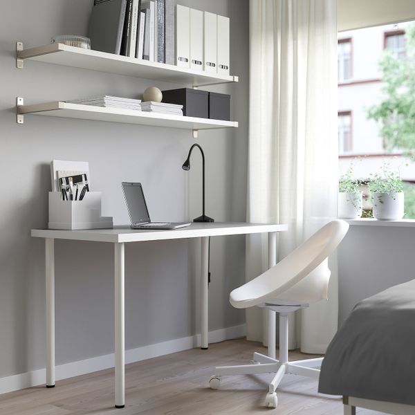 Стол, светло-серый, белый 120x60 см IKEA LINNMON ЛИННМОН / ADILS АДИЛЬС 393.313.01 - схема-чертеж с размерами