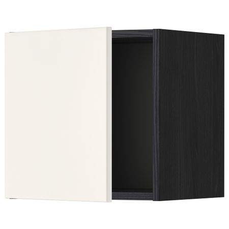 Шкаф навесной МЕТОД, черный, Веддинге белый