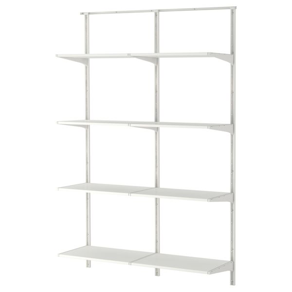 Настенная шина, полки АЛЬГОТ, белый (132x41x199 см) - фото 2