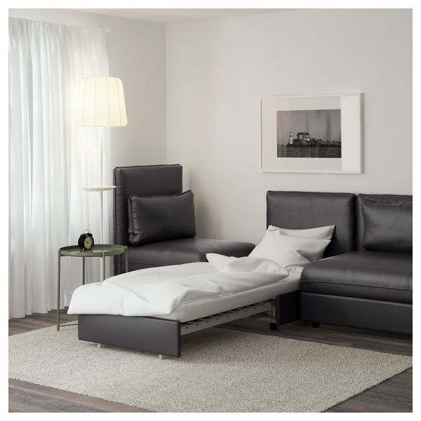 3-местный диван-кровать ВАЛЛЕНТУНА, Мурум черный - фото 2