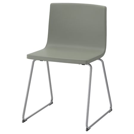 Стул БЕРНГАРД, хромированный, Мьюк зеленый
