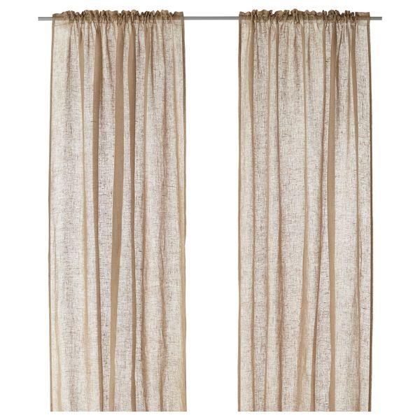 Гардины, 1 пара АРЬЯ, бежевый (145x270 см) - фото 1