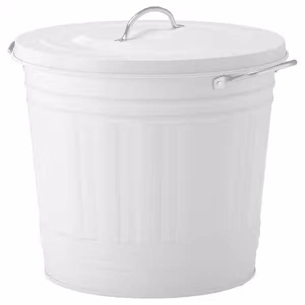 KNODD Ведро с крышкой - белый 16 л - фото 1