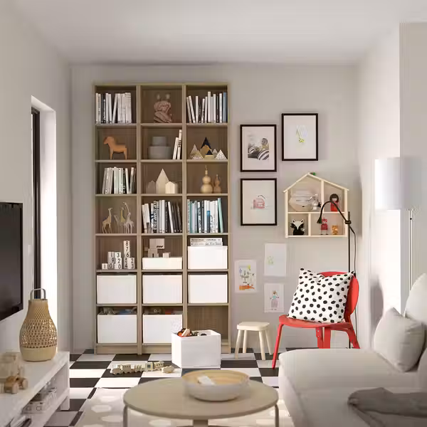 BILLY Верхняя полка - под дуб 40x28x35 см - схема-чертеж с размерами