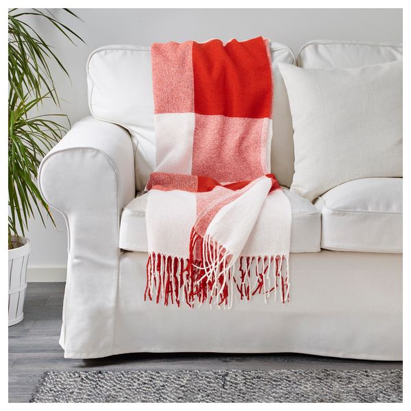 Плед АННАМИА, красный, белый (140x205 см) - фото 3