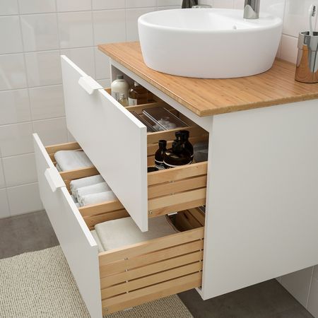 Комплект мебели для ванной, 5 предм., белый/бамбук ДАЛЬШЕР смеситель 82 см IKEA GODMORGON/TOLKEN ГОДМОРГОН/ТОЛКЕН / TÖRNVIKEN