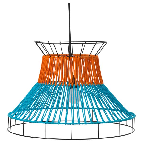 Подвесной светильник, светодиодный СОЛВИДЕН, оранжевый, синий для сада (55 см) - фото 4