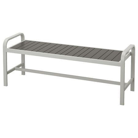 Садовая скамья, светло-серый, темно-серый 136 см IKEA SJÄLLAND ШЭЛЛАНД 504.053.43